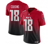 Men's Atlanta Falcons #18 Kirk Cousins Red Black Vapor Untouchable Limited Football Stitched Jersey