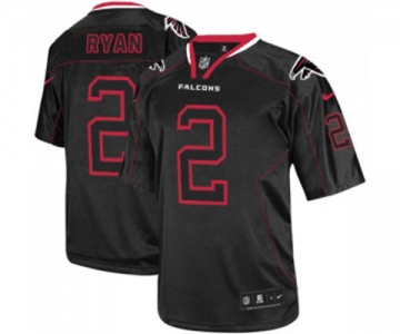 Men's Atlanta Falcons #2 Matt Ryan Lights Out Black Football Jersey