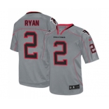 Men's Atlanta Falcons #2 Matt Ryan Lights Out Grey Football Jersey