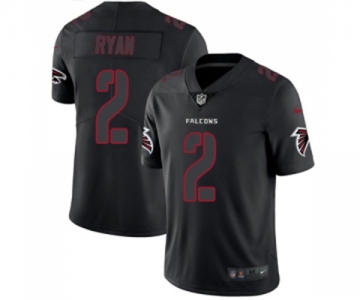 Men's Atlanta Falcons #2 Matt Ryan Limited Black Rush Impact Football Jersey