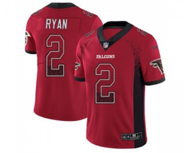 Men's Atlanta Falcons #2 Matt Ryan Limited Red Rush Drift Fashion Football Jersey