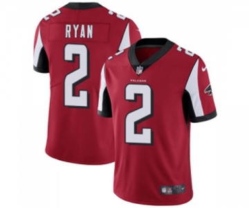 Men's Atlanta Falcons #2 Matt Ryan Red Team Color Vapor Untouchable Limited Player Football Jersey