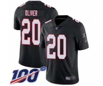 Men's Atlanta Falcons #20 Isaiah Oliver Black Alternate Vapor Untouchable Limited Player 100th Season Football Jersey