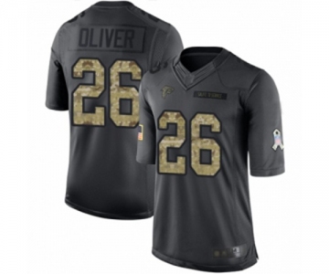 Men's Atlanta Falcons #26 Isaiah Oliver Limited Black 2016 Salute to Service Football Jersey