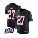 Men's Atlanta Falcons #27 Damontae Kazee Black Alternate Vapor Untouchable Limited Player 100th Season Football Jersey