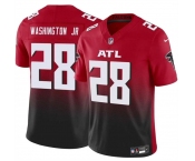 Men's Atlanta Falcons #28 Carlos Washington Jr Red Black 2024 F.U.S.E Vapor Untouchable Limited Football Stitched Jersey