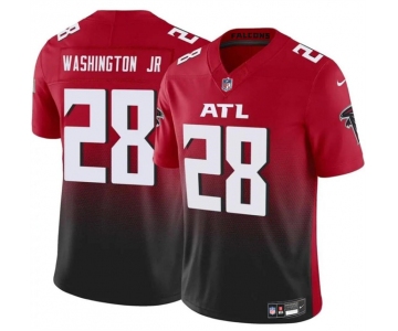 Men's Atlanta Falcons #28 Carlos Washington Jr Red Black 2024 F.U.S.E Vapor Untouchable Limited Football Stitched Jersey