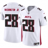 Men's Atlanta Falcons #28 Carlos Washington Jr White 2024 F.U.S.E Vapor Untouchable Limited Football Stitched Jersey