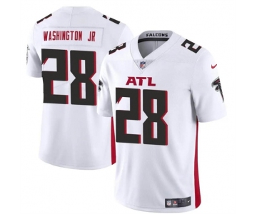 Men's Atlanta Falcons #28 Carlos Washington Jr White Vapor Untouchable Limited Football Stitched Jersey