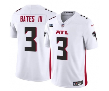 Men's Atlanta Falcons #3 Jessie Bates III White 2024 F.U.S.E With 3-Star C Patch Vapor Untouchable Limited Stitched Football Jersey