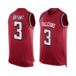 Men's Atlanta Falcons #3 Matt Bryant Limited Red Player Name & Number Tank Top Football Jersey