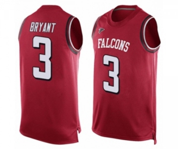 Men's Atlanta Falcons #3 Matt Bryant Limited Red Player Name & Number Tank Top Football Jersey