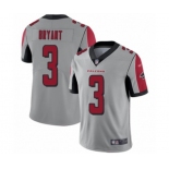 Men's Atlanta Falcons #3 Matt Bryant Limited Silver Inverted Legend Football Jersey