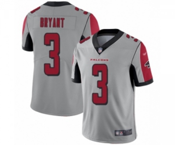 Men's Atlanta Falcons #3 Matt Bryant Limited Silver Inverted Legend Football Jersey