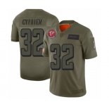 Men's Atlanta Falcons #32 Johnathan Cyprien Limited Olive 2019 Salute to Service Football Jersey