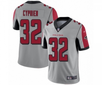 Men's Atlanta Falcons #32 Johnathan Cyprien Limited Silver Inverted Legend Football Jersey