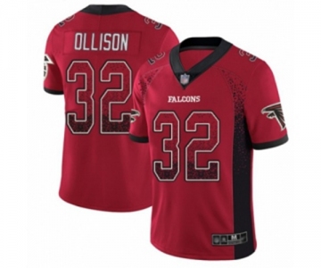 Men's Atlanta Falcons #32 Qadree Ollison Limited Red Rush Drift Fashion Football Jersey