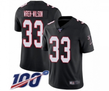 Men's Atlanta Falcons #33 Blidi Wreh-Wilson Black Alternate Vapor Untouchable Limited Player 100th Season Football Jersey