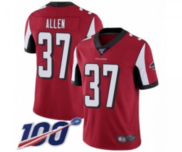 Men's Atlanta Falcons #37 Ricardo Allen Red Team Color Vapor Untouchable Limited Player 100th Season Football Jersey