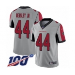 Men's Atlanta Falcons #44 Vic Beasley Limited Silver Inverted Legend 100th Season Football Jersey