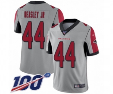 Men's Atlanta Falcons #44 Vic Beasley Limited Silver Inverted Legend 100th Season Football Jersey