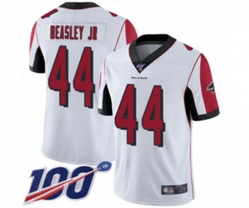 Men's Atlanta Falcons #44 Vic Beasley White Vapor Untouchable Limited Player 100th Season Football Jersey