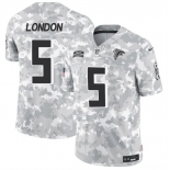 Men's Atlanta Falcons #5 Drake London 2024 F.U.S.E. Arctic Camo Salute to Service Limited Football Stitched Jersey