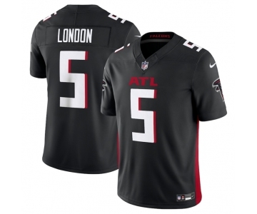 Men's Atlanta Falcons #5 Drake London Black 2023 F.U.S.E. Vapor Untouchable Limited Stitched Football Jersey