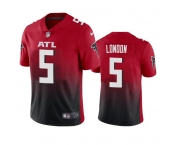 Men's Atlanta Falcons #5 Drake London Red Black Vapor Untouchable Limited Stitched Jersey