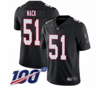 Men's Atlanta Falcons #51 Alex Mack Black Alternate Vapor Untouchable Limited Player 100th Season Football Jersey