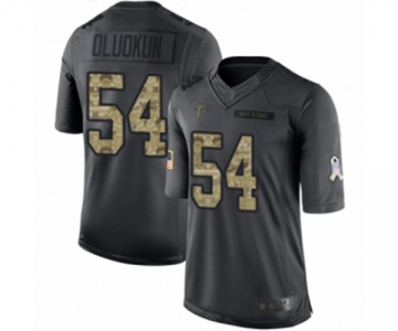 Men's Atlanta Falcons #54 Foye Oluokun Limited Black 2016 Salute to Service Football Jersey