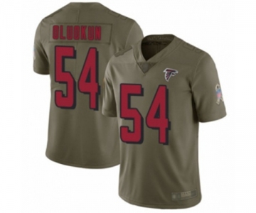 Men's Atlanta Falcons #54 Foye Oluokun Limited Olive 2017 Salute to Service Football Jersey