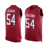 Men's Atlanta Falcons #54 Foye Oluokun Limited Red Player Name & Number Tank Top Football Jersey