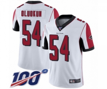 Men's Atlanta Falcons #54 Foye Oluokun White Vapor Untouchable Limited Player 100th Season Football Jersey