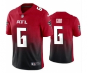 Men's Atlanta Falcons #6 Younghoe Koo New Black Red Vapor Untouchable Limited Stitched Jersey