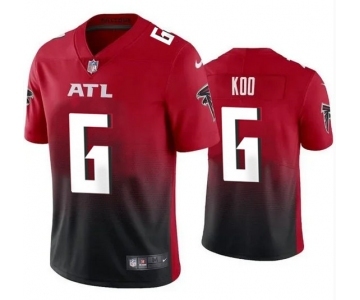 Men's Atlanta Falcons #6 Younghoe Koo New Black Red Vapor Untouchable Limited Stitched Jersey