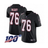 Men's Atlanta Falcons #76 Kaleb McGary Black Alternate Vapor Untouchable Limited Player 100th Season Football Jersey