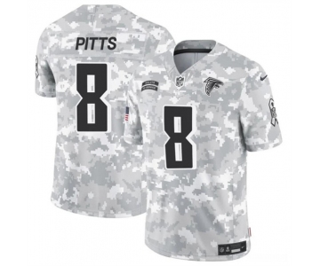 Men's Atlanta Falcons #8 Kyle Pitts 2024 F.U.S.E. Arctic Camo Salute to Service Limited Football Stitched Jersey