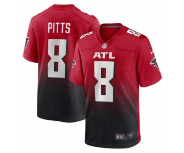 Men's Atlanta Falcons #8 Kyle Pitts Nike Red 2021 NFL Draft First Round Pick Player Limited Jersey