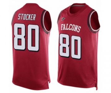 Men's Atlanta Falcons #80 Luke Stocker Limited Red Player Name & Number Tank Top Football Jersey