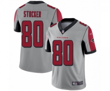 Men's Atlanta Falcons #80 Luke Stocker Limited Silver Inverted Legend Football Jersey