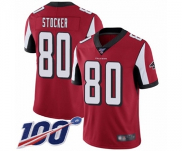 Men's Atlanta Falcons #80 Luke Stocker Red Team Color Vapor Untouchable Limited Player 100th Season Football Jersey