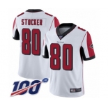 Men's Atlanta Falcons #80 Luke Stocker White Vapor Untouchable Limited Player 100th Season Football Jersey