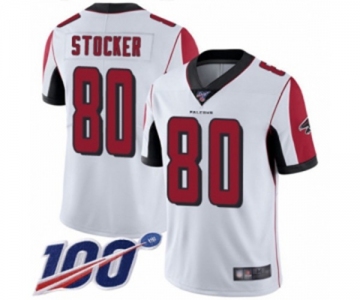 Men's Atlanta Falcons #80 Luke Stocker White Vapor Untouchable Limited Player 100th Season Football Jersey