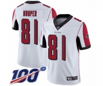 Men's Atlanta Falcons #81 Austin Hooper White Vapor Untouchable Limited Player 100th Season Football Jersey