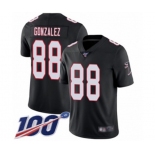 Men's Atlanta Falcons #88 Tony Gonzalez Black Alternate Vapor Untouchable Limited Player 100th Season Football Jersey