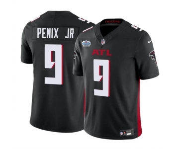 Men's Atlanta Falcons #9 Michael Penix Jr Black 2024 With Draft Patch F.U.S.E Vapor Untouchable Limited Stitched Football Jersey