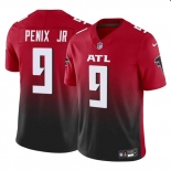 Men's Atlanta Falcons #9 Michael Penix Jr Red Black 2024 Draft F.U.S.E. Vapor Untouchable Limited Football Stitched Jersey