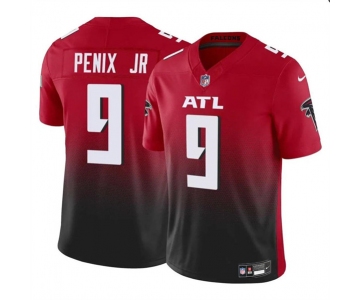 Men's Atlanta Falcons #9 Michael Penix Jr Red Black 2024 Draft F.U.S.E. Vapor Untouchable Limited Football Stitched Jersey