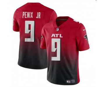 Men's Atlanta Falcons #9 Michael Penix Jr Red Black 2024 Draft Vapor Untouchable Limited Football Stitched Jersey